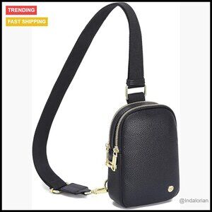 Small Vegan Leather Crossbody Bag RFID Anti Theft Sling Purse Travel Chic